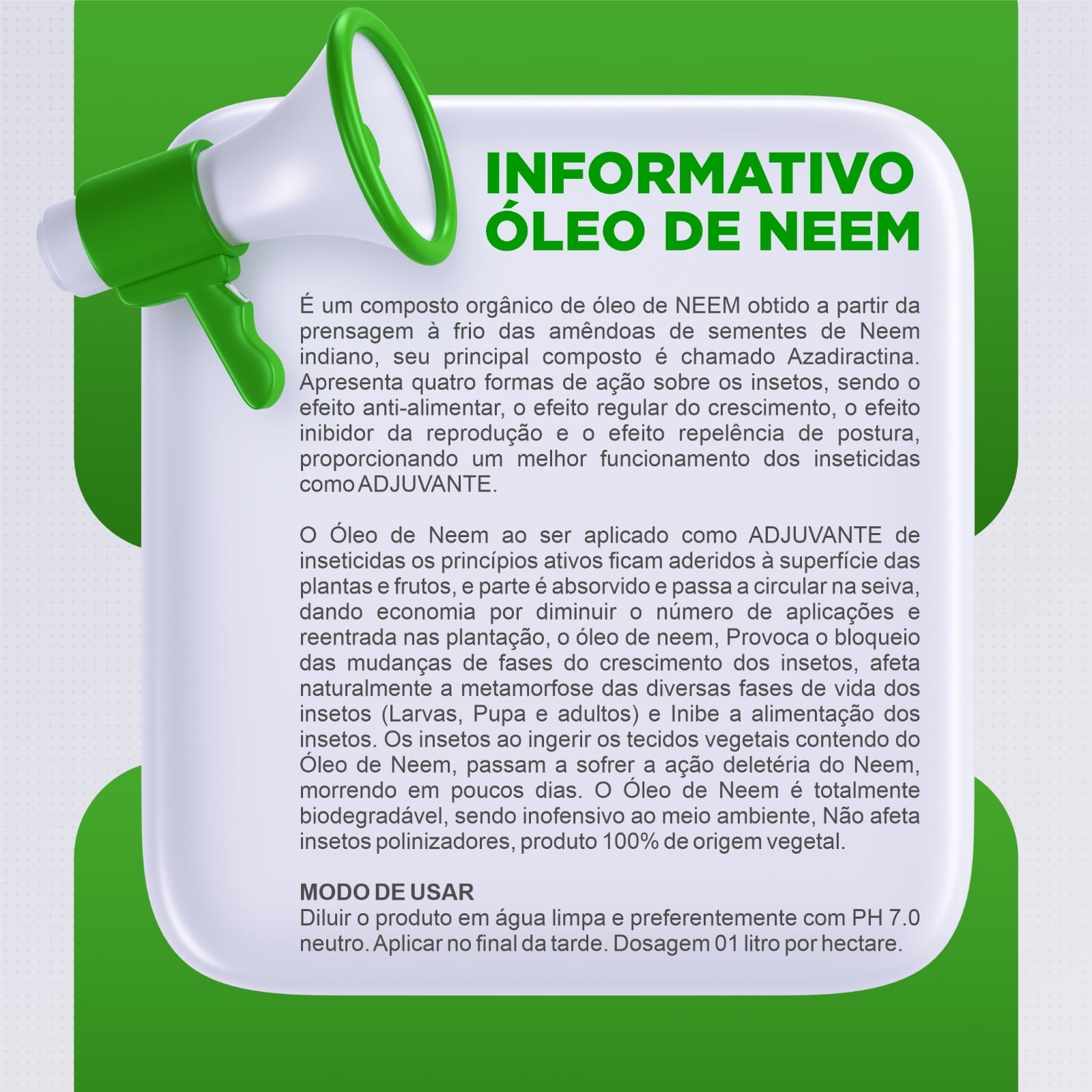 Lagartol Citromax  Óleo Vegetal Neem 1 litro Lançamento