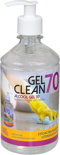 Álcool 70° Gel Clean Pump 440 G
