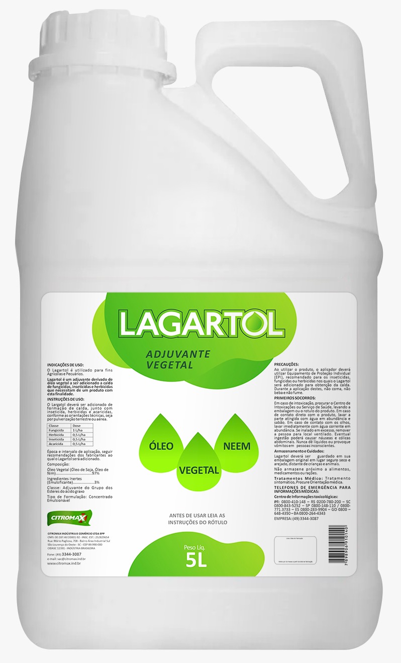 Lagartol Citromax  Óleo Vegetal Neem 5 litro Lançamento